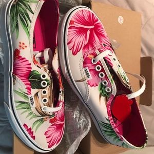 Hawaiian Floral (White) Vans
